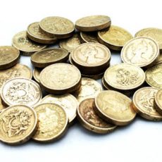 Pile of pound coins