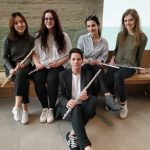 Five flute students