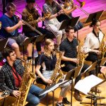 Brass students at Chetham's perform on stage