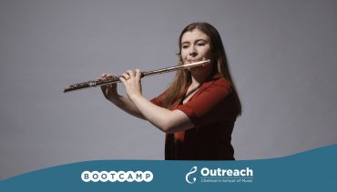 A Chetham's student plays the flute