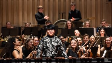 Chetham's student Fang performs in The Stoller Hall with Chetham's Symphony Orchestra
