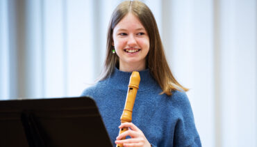 Recorder player at Chetham's School of Music