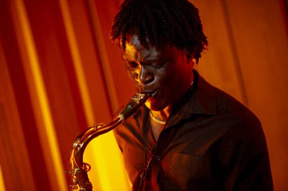Chetham's student playing sax