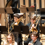 An ensemble of students with brass instruments