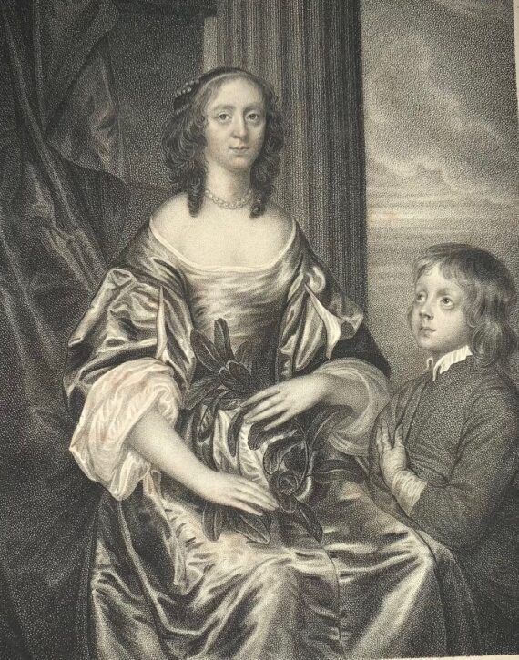 Photograph of engraved portrait of Lucy Hutchinson
