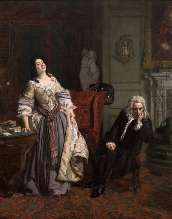 Photo of painting entitled Pope Makes Love To Lady Mary Wortley Montagu 1852 William Frith (1819 - 1909).Wikimedia Commons