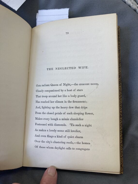 A copy of Isabella Varley, 'The Neglected Wife', in Isabella Varley, Ivy leaves. The title is above the text of the poem.
