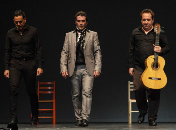 Singer Miguel Rosendo, dancer Andrés Peña and guitarist Miguel Pérez