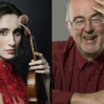 Jennifer Pike (left with violin) and Martin Roscoe (right)