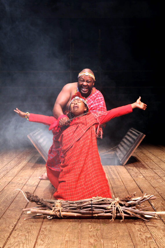 Members of theatre company Portobello Isango performing 'The Mysteries'