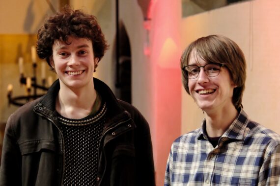 Owen Spafford (left) and Jacob Jordan (right) winners of the annual Young Composer Award.