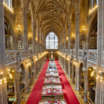 Gothic architecture in interior of John Rylands Library