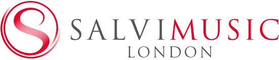 logo reads Salvi music London