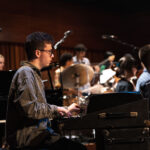 Members of National Youth Jazz orchestra on stage