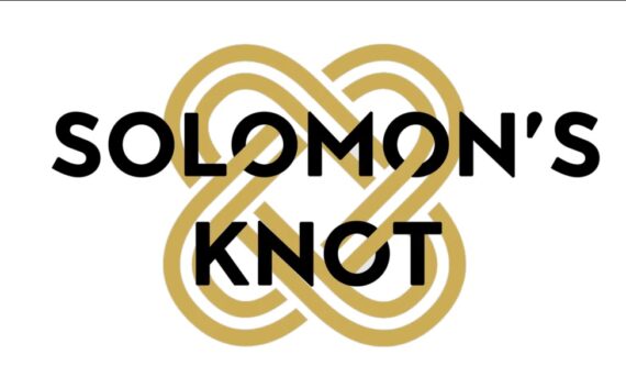 Logo reads Solomons Knot with a yellow knot design underneath
