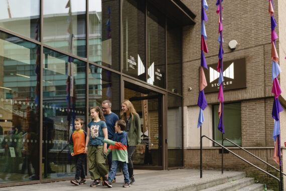 A family group at Stoller Hall
