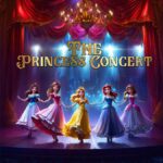 An illustration of cartoon princesses. Text reads: The Princess Concert