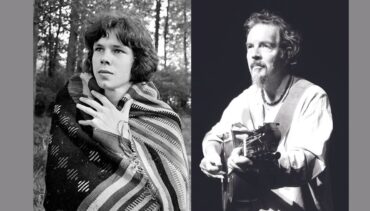 (left) black and white image of musician Nick Drake (Righ) black and white image of musican Keith james