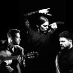 Black and white image of flamenco dancers