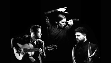 Black and white image of flamenco dancers