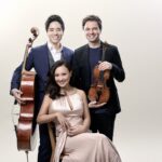 Sitkovetsky Trio members with instruments