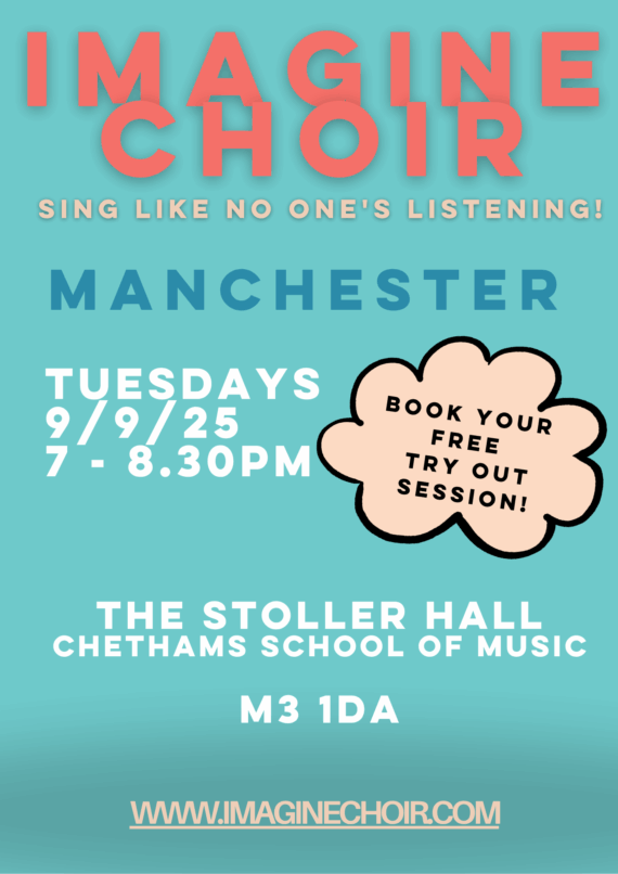 Poster for Imagine Choir free taster rehearsal on 9 September 2025