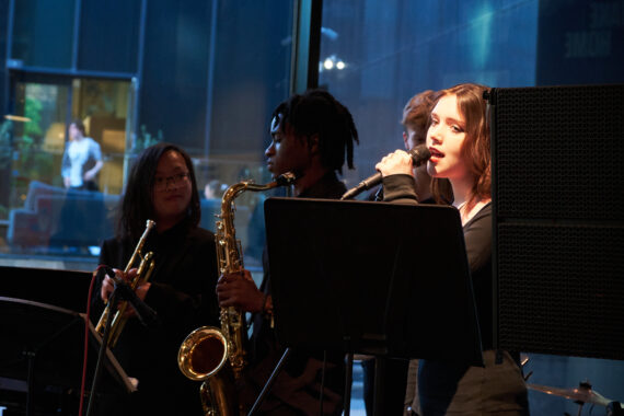 A group of Chethams students performing jazz